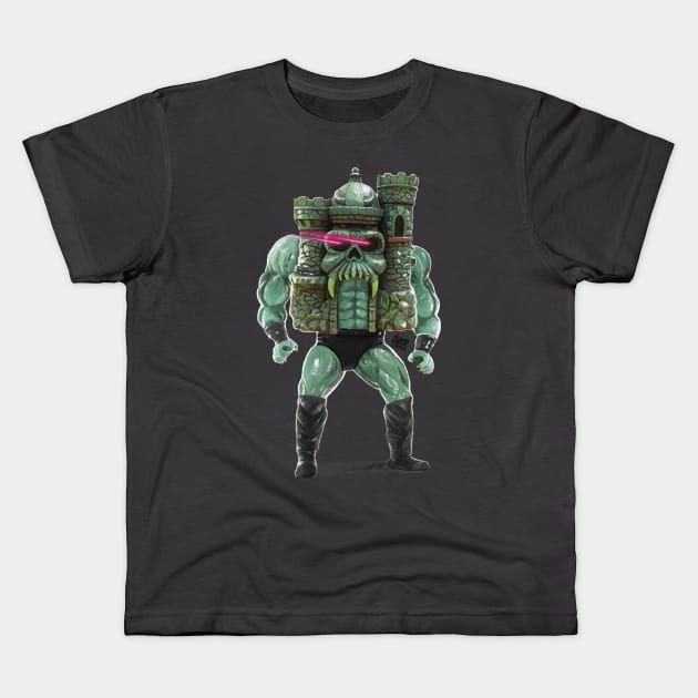 Castle Grayskull with Laser Eyes! Kids T-Shirt by MatheussBerant